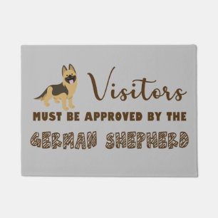 Tapete Os visitantes devem ser aprovados pelo german shep