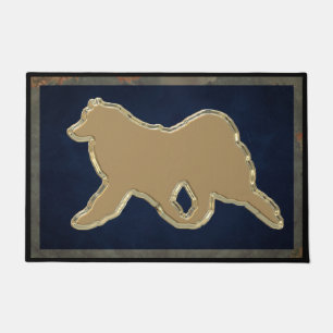 Tapete Ouro 24" do Samoyed" esteira requintado da entrada