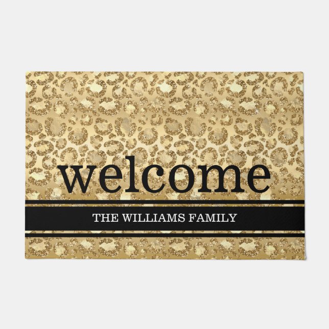 Tapete Ouro da porta do Impressão brilhante do panteador  (Frente)