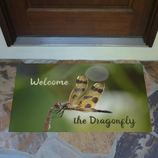 Tapete Ouro Dragonfly Green Welcome (Criador carregado)