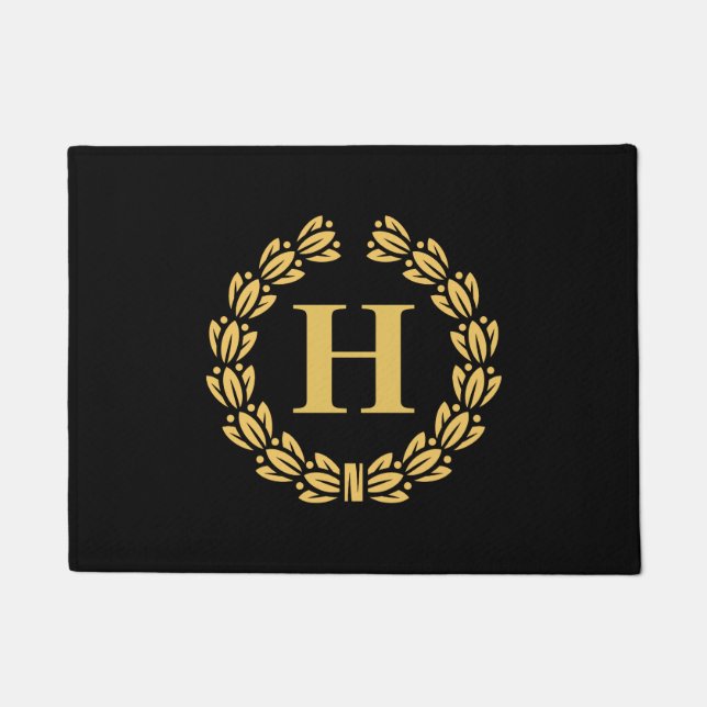 Tapete Ouro Laurel Wreath Monograma (Frente)