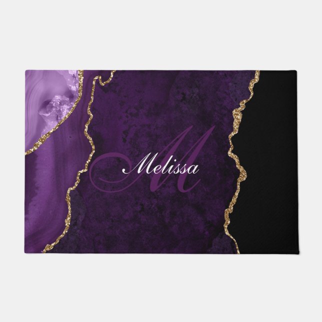 Tapete ouro monograma e agato púrpura (Frente)