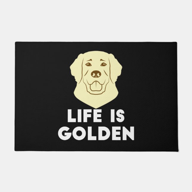 Tapete Ouro Retriever Dog - A Vida É Ouro (Frente)
