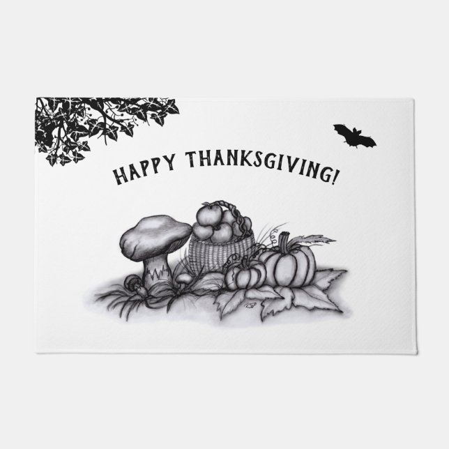 Tapete Outono, Feliz Ação de Graças! (Frente)