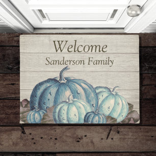 Tapete Outono Queda Azul Pumpkin Cinzas Rústicas Cuecas M