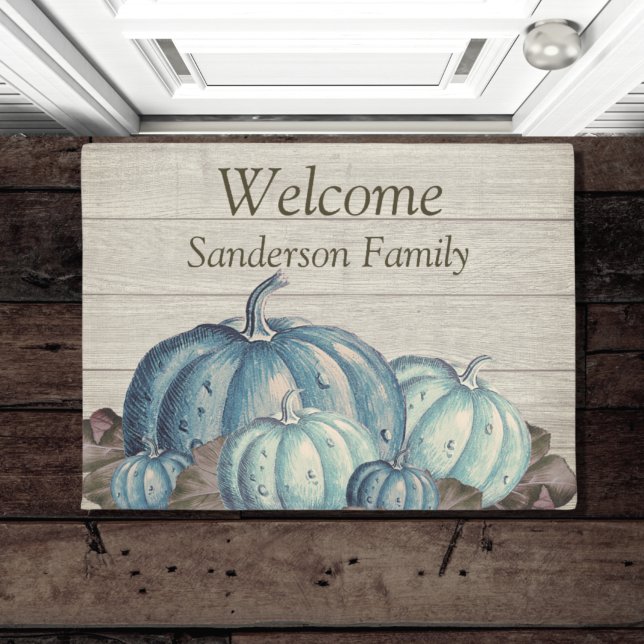 Tapete Outono Queda Azul Pumpkin Cinzas Rústicas Cuecas M (Criador carregado)