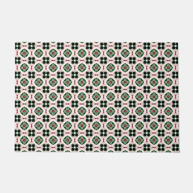 Tapete Padrão Abstrato de Natal Fofo Retro Boho Funky (Frente)