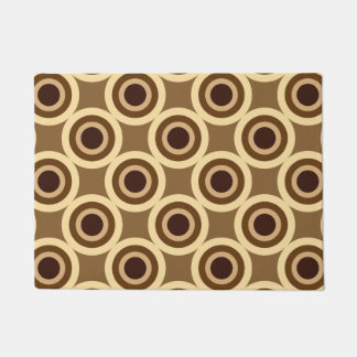 Tapete Padrão Alvo Retro Bege Marrom Mocha - Meados do Sé