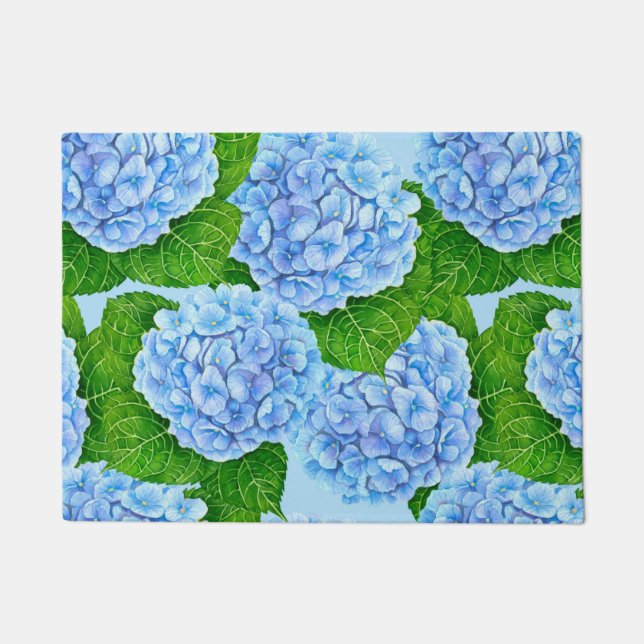 Tapete Padrão aquoso de hydrangea azul (Frente)