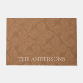 Tapete Padrão Botânico Elegante Terracotta