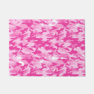 Tapete Padrão Camuflado Rosa – Conscientização sobre o Câ