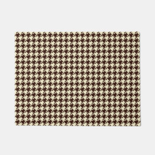 Tapete Padrão Clássico de Ivory Pepita Houndstooth