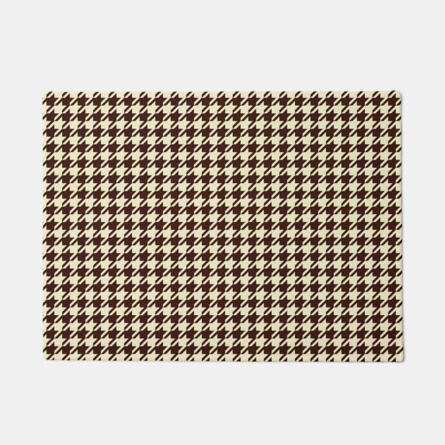 Tapete Padrão Clássico de Ivory Pepita Houndstooth (Frente)
