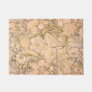 Tapete Padrão Clássico de Jardim de Peônia Art Nouveau po
