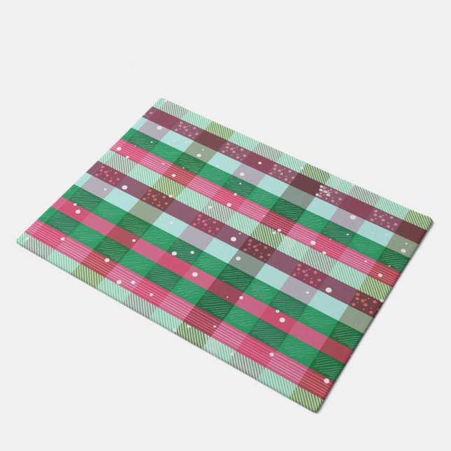 Tapete Padrão Clássico de Stripes de Natal (Inclinado)