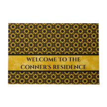 Padrão das flores amarelas e pretas