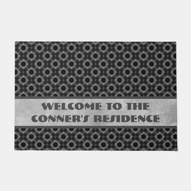 Tapete Padrão das flores das Cinzas prateadas (Frente)