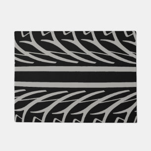 Tapete Padrão de Abstrato de Textura dos Pneus em Preto e