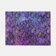 Padrão de água-forte roxo com folhas de ouro