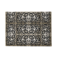 padrão de arabescos em sépia e preto