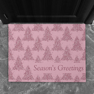 Tapete Padrão de árvore elegante Dusty Mauve Rosa Natal