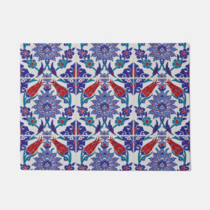 Tapete Padrão de Azulejo do Boho Blue Marroquino