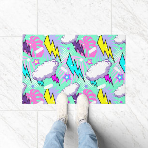 Tapete Padrão de Bolhas e Estrelas Neon Lightning