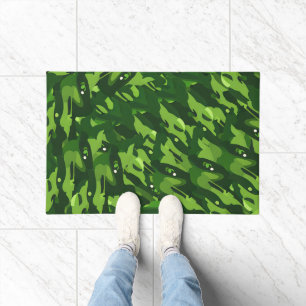 Tapete Padrão de Camuflagem Militar Verde Florestal