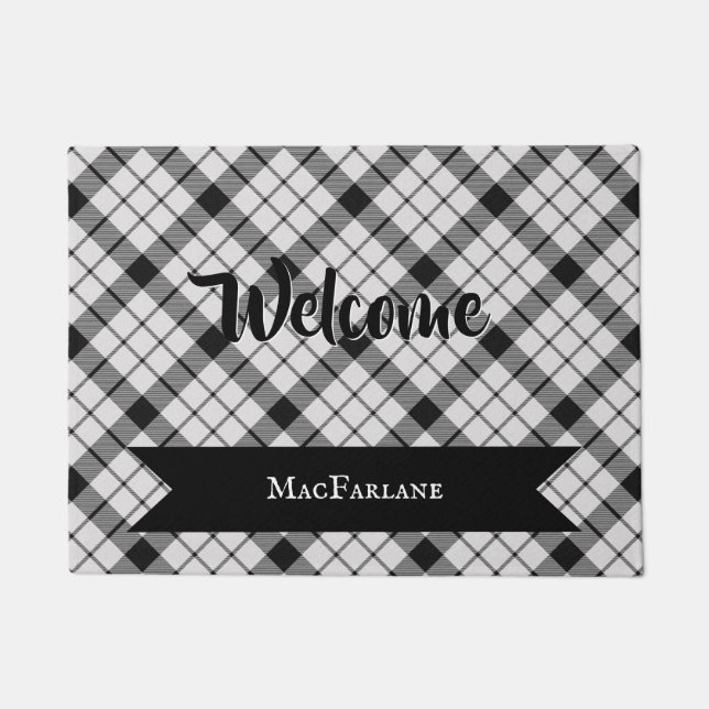 Tapete Padrão de Clã Escocês do Tartan da Xadrez MacFarla (Frente)