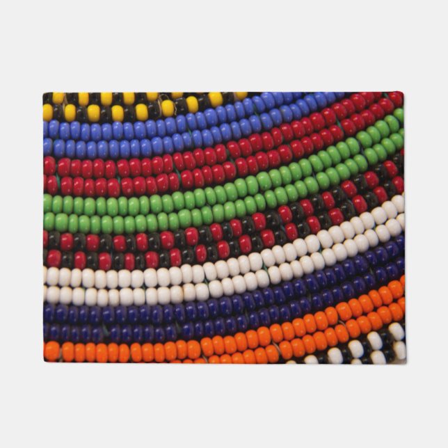 Tapete Padrão de Contas Tribais Massai (Frente)