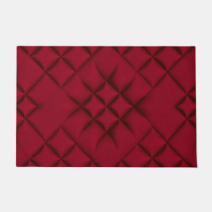 Tapete Padrão de Couro Revestido Vermelho Intenso