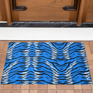 Tapete Padrão de design de pele de tigre azul