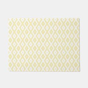 Tapete Padrão de diamante amarelo pálido e branco