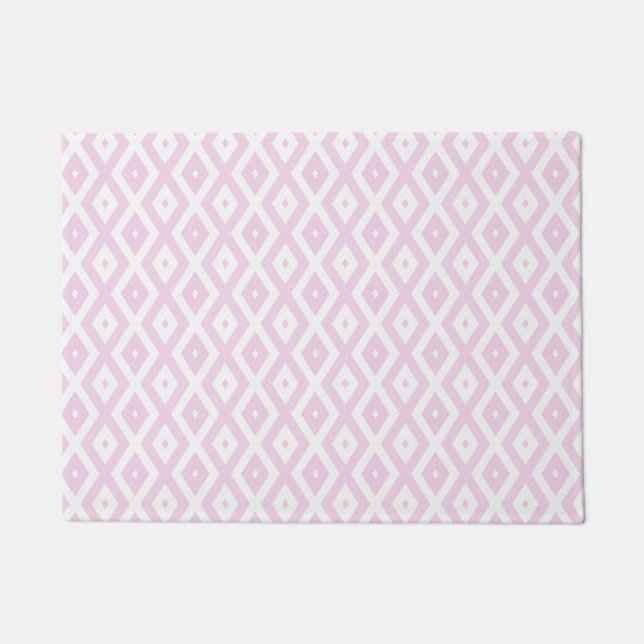Tapete Padrão de diamante branco e rosa pálido (Frente)