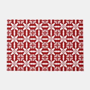 Tapete Padrão de estrela Ikat, vermelho escuro e branco