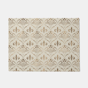 Tapete Padrão de Fleur-de-lis legante - ouro pastel