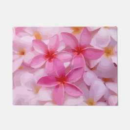 Tapete Padrão de Flor de Plumeria Rosa