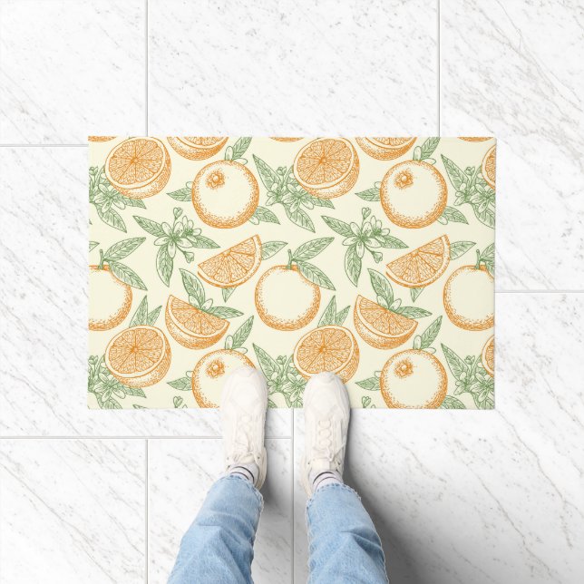 Tapete Padrão de Fruta Laranja Clássica (Interior)