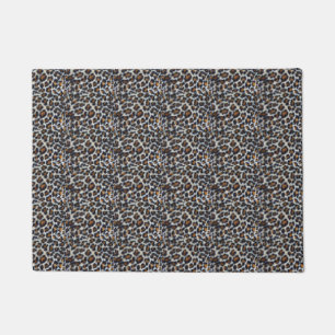 Tapete padrão de impressão leopardo fofo e divertido or