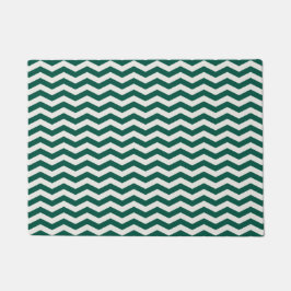 Tapete Padrão de listra zigue-zague em chevron verde-teal