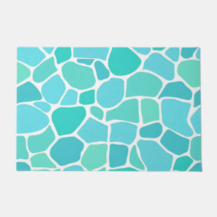 Tapete Padrão de Mosaico de Vidro Marinho Turquesa Água