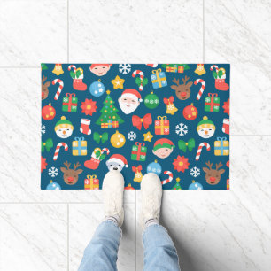 Tapete Padrão de Natal animado em azul