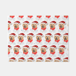 Tapete Padrão de Natal do Cão-de-Vaca Bonito