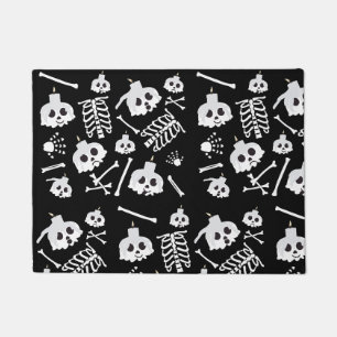 Tapete Padrão de Ossos do Skeleton do Halloween