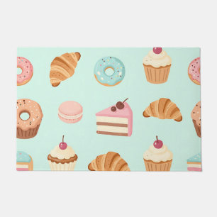 Tapete Padrão de Pastelarias Francesas Fofas