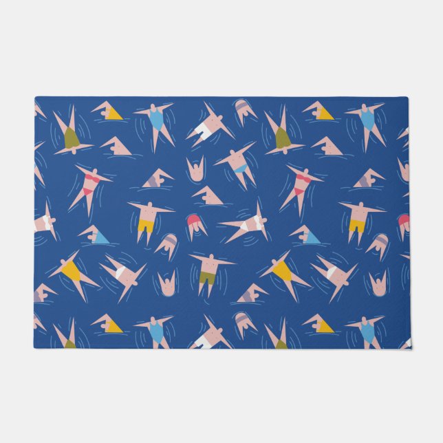 Tapete Padrão de Pessoas de natação (Frente)