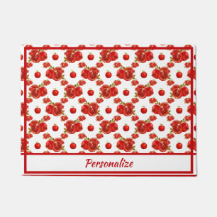 Tapete Padrão de Pomar de Frutas Vermelhas Romã Retro