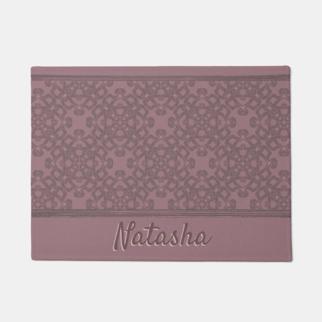 Tapete Padrão de Rosa de empoeiramento personalizado (Frente)