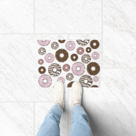 Tapete Padrão De Rosquinhas, Rosquinhas Rosa, Rosquinhas