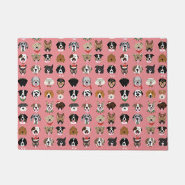 Tapete Padrão de Rosto de Cão de Natal